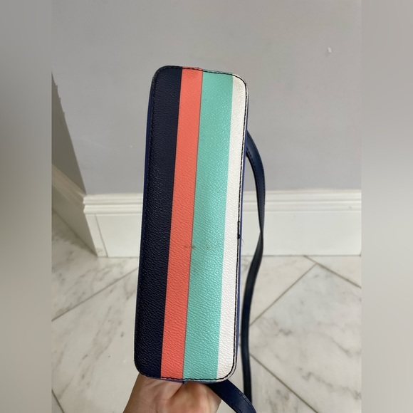 Kate SpadeNew York small multicolor striped shoulder bag purse leather designer - Picture 4 of 7